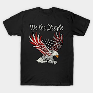 Vintage American Flag Patriotic Eagle 1776 We the People Men T-Shirt